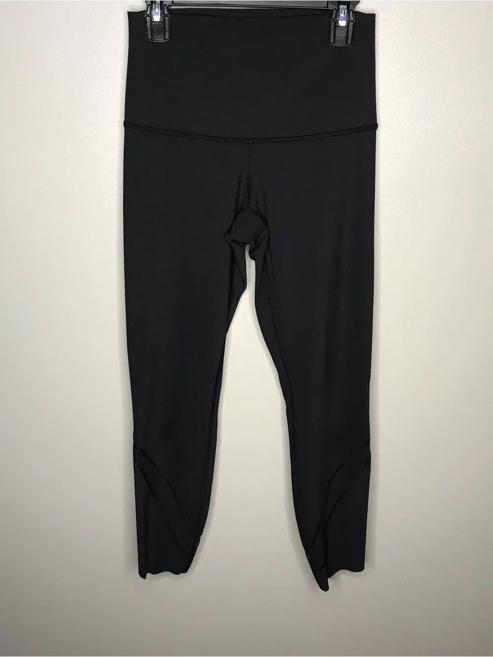 lululemon athletica Wunder Under Roll Down Black High-Rise Leggings Sz 2
